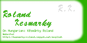 roland kesmarky business card