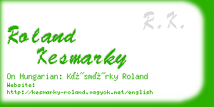 roland kesmarky business card